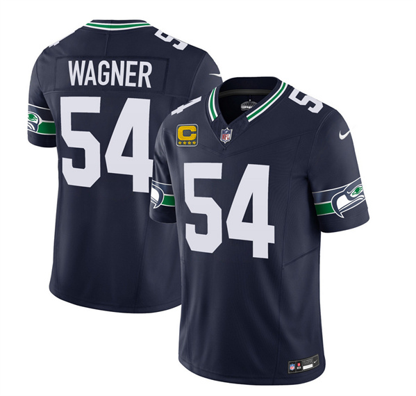 Men's Seattle Seahawks #54 Bobby Wagner 2023 F.U.S.E. With 4-Star C Patch Navy Limited Football Stitched Jersey - Click Image to Close